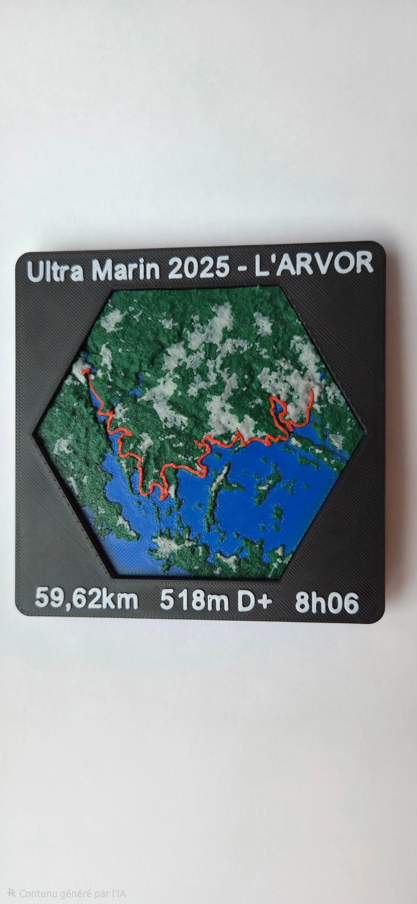 Médaille 3D personnalisée – Votre trace GPX en relief HooKy3D