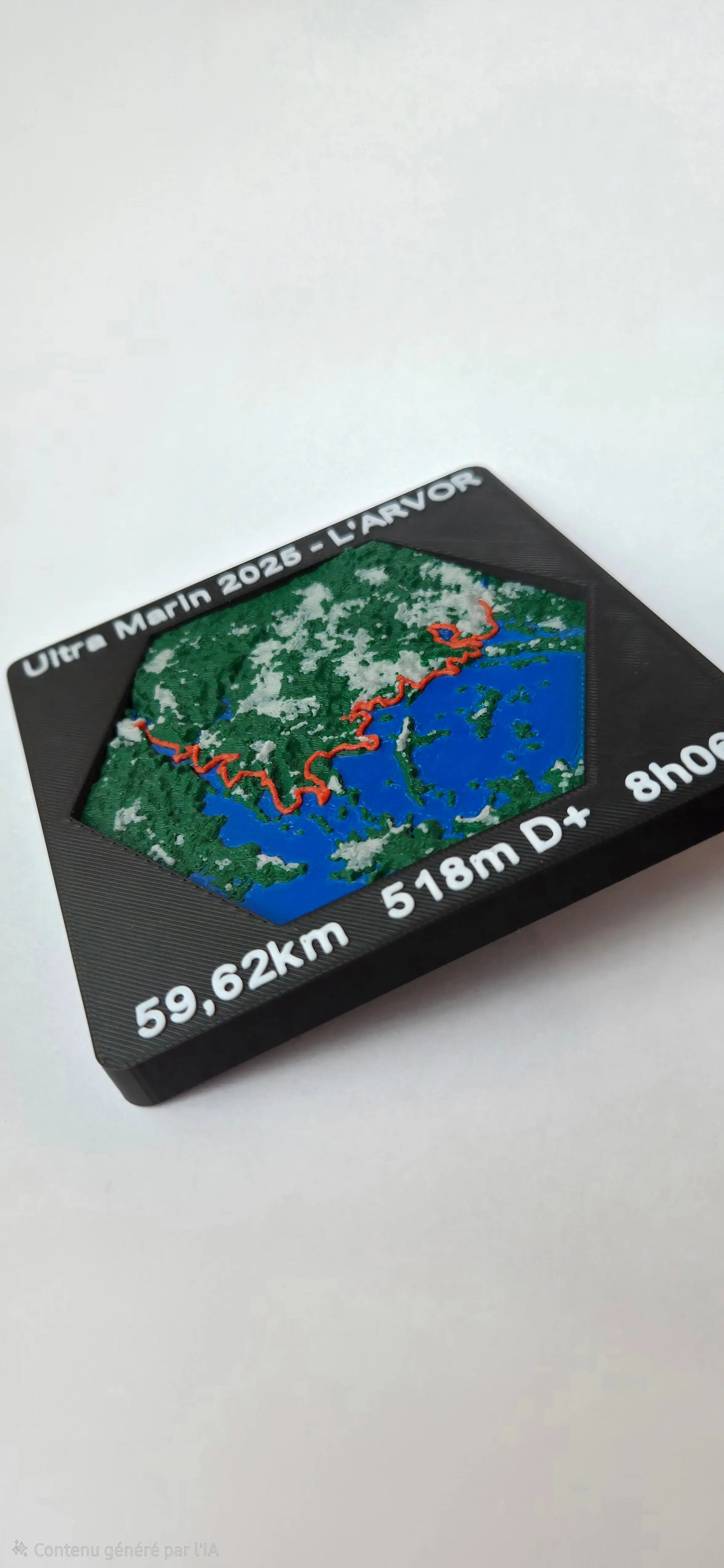 Médaille 3D personnalisée – Votre trace GPX en relief HooKy3D