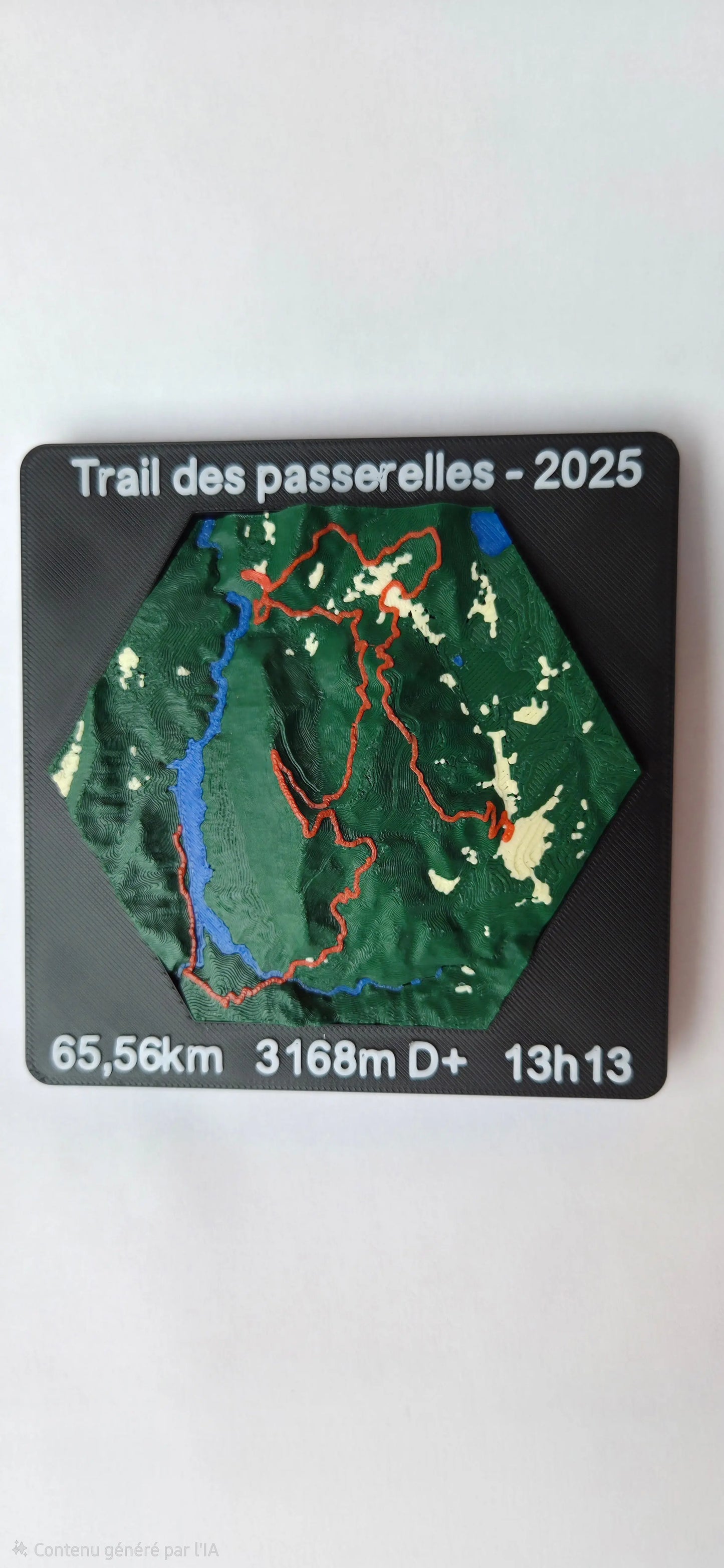 Médaille 3D personnalisée – Votre trace GPX en relief HooKy3D