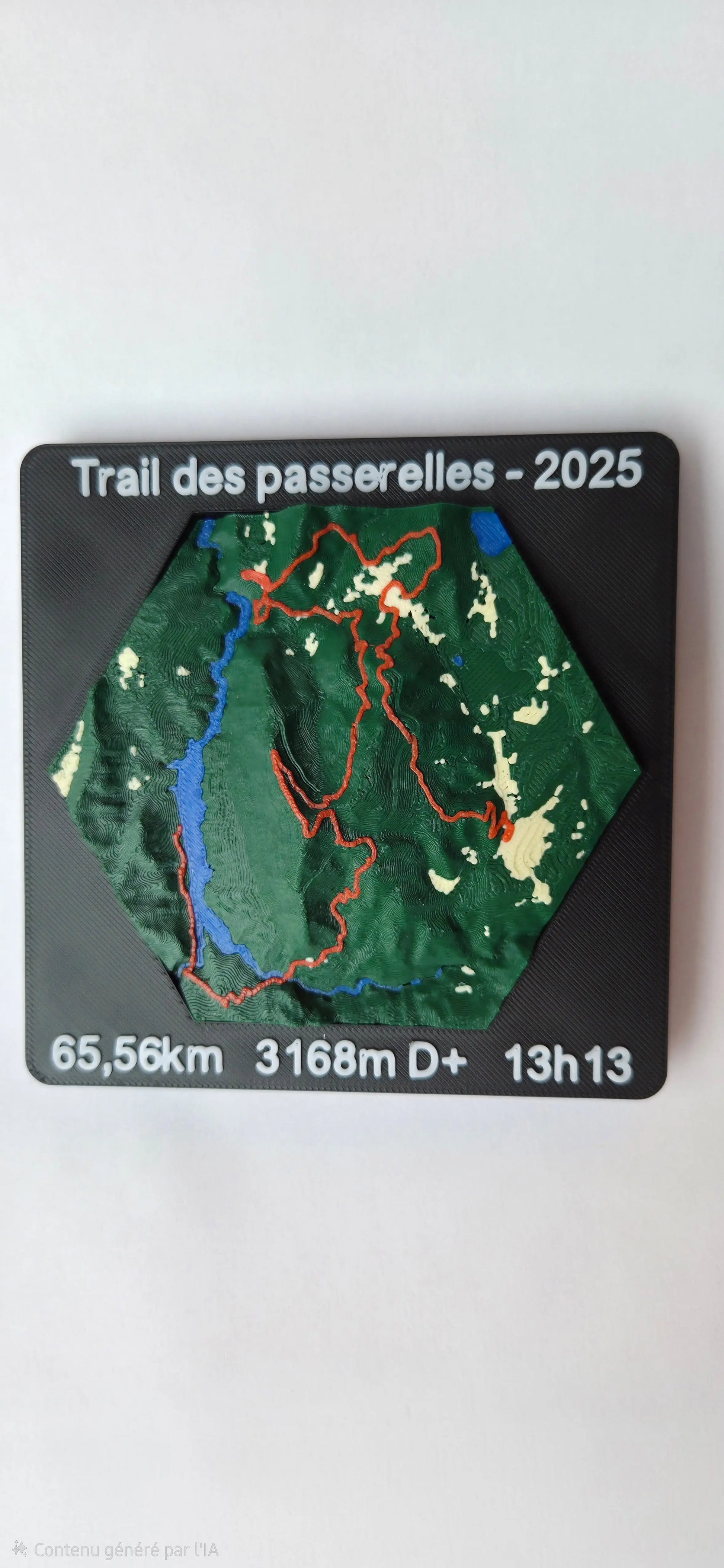 Médaille 3D personnalisée – Votre trace GPX en relief HooKy3D