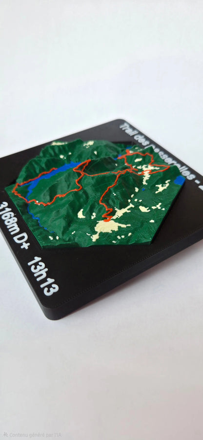 Médaille 3D personnalisée – Votre trace GPX en relief HooKy3D