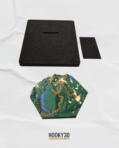 Médaille 3D personnalisée – Votre trace GPX en relief HooKy3D